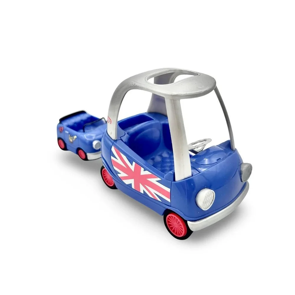 Little Tikes LOL Surprise! Music Tour Cozy Coupe Blue Union Jack Toy Car Trailer